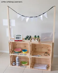 غرفه بازار DIY برای بازی دراماتیک - یادگیرندگان کوچک مادام العمر