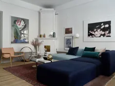 گشت و گذار در یک آپارتمان جادار استکهلم با سبک گزیده ، گاه به گاه و در عین حال زیبا - طراحی نوردیک