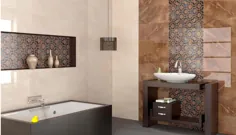 طرح کاشی دیواری حمام هندی