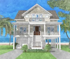 طرح طبقه معکوس - نقشه خانه ساحلی از برنامه خانه ساحلی