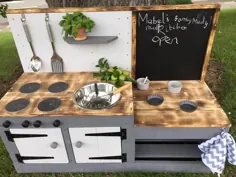آشپزخانه لجن بازی در فضای باز چوبی برای کودکان UK 'Gracie'