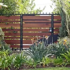 Gate Fence Wood and Metal Gate Exotic Hardwood Outdoor |  اتسی