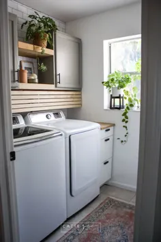 چگونه می توان اتصالات لباسشویی خود را پنهان کرد - اتاق لباسشویی آشکار می شود - CATIE ZEE HOME