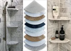 کیت نصب EZ-MOUNT برای قفسه های دوش گوشه دوش - برای حمام پس از کاشی - برای نصب صابون گوشه ای مرمر ظرف Caddy