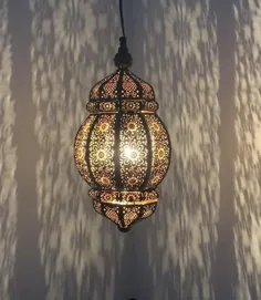 آویز در فضای باز تزئینات خانگی دست ساخته شده لامپ ترکیه فانوس های مراکزی چراغ های آویز سقف ثابت