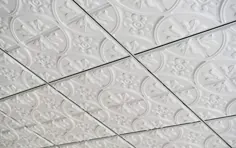 کاشی های سقفی Art3d Drop 2x2 ، صفحه سقفی چسب دار ، سبک کلاسیک فانتزی به رنگ سفید