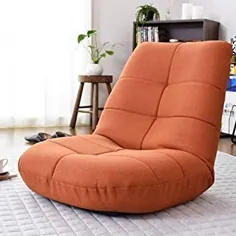 مبل راحتی صندلی LUYIYI قابل تنظیم پشتی صندلی تاشو صندلی تاشو کوسن نرم تک خواب خواب مبل (رنگ: نارنجی)