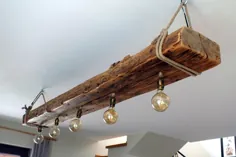 چراغ سقفی چوبی اصلاح شده |  اتسی