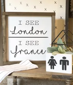 تابلوی حمام خنده دار من لندن را می بینم فرانسه را می بینم |  اتسی