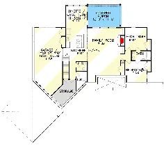 طرح 25700GE: نقشه خانه صنعتگر جدید آمریکایی با اتاق جایزه بالاتر از گاراژ