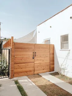 DIY: چگونه یک دروازه مدرن چوبی بسازیم - یک خانه ییلاقی Blanco