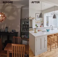 قبل و بعد از آن: از آشپزخانه توری تنگ گرفته تا پسوند بزرگ