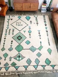 کرم فرش پشمی فرش دست گره ای Beni Ourain مراکش |  اتسی