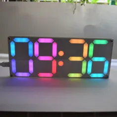 Geekcreit Large Rainbow Color Tube DS3231 Clock DIY Kit