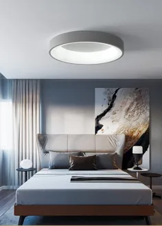چراغ سقفی LED Alvia Round - سفید رنگ / سفید خنک بدون RC / قطر 11.8 اینچ.  (30 سانتی متر)
