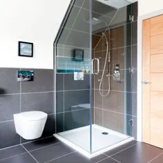 حمام فضای اتاق زیر شیروانی |  ایده های حمام فشرده |  خانه ایده آل