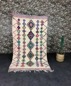 فرش رنگارنگ مراکشی فرش Azilal فرش Berber فرش پشمی |  اتسی
