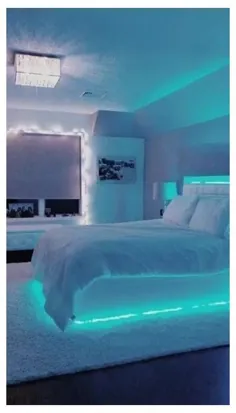 طراحی اتاق خواب دخترانه چراغ های LED نوجوانان