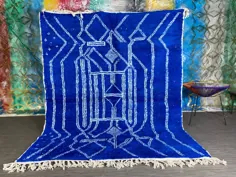 فرش دستباف قبیله ای بلو مراکش شیک مراکشی |  اتسی