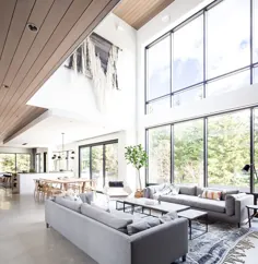 house خانه مدرن و زیبا با شومینه در پیست اسکی کانادا〛 ◾ عکس ◾ ایده ها طراحی