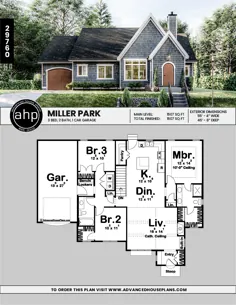طرح خانه به سبک کلبه 1 داستان |  پارک میلر