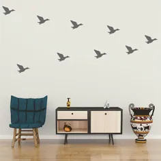 مجموعه اردک های پرنده از 50 تابلوچسب دیواری دیوار الگوی دیوار |  اتسی