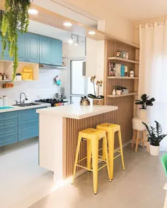 24 ایده طراحی آشپزخانه رویال و آبی گرم