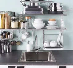 7 آشپزخانه هوشمند که با ریل های IKEA GRUNDTAL سازماندهی شده اند