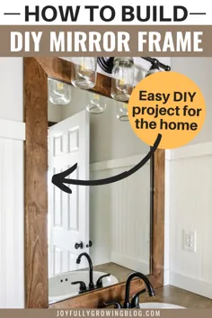 آینه قاب چوبی DIY - یک پروژه آسان DIY برای خانه
