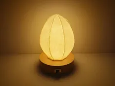 لامپ شب سایه کاغذی ژاپنی نوع تخم مرغ |  اتسی