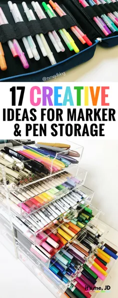 17 ایده خلاقانه برای ذخیره سازی نشانگر و قلم