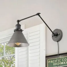 LNC Modern Farmhouse 1-light mini pendant with Pewter Dark Shaped Gege Open Cage Design Shade-A03475 - انبار خانه