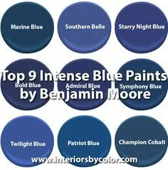 9 رنگ برتر آبی شدید توسط بنجامین مور