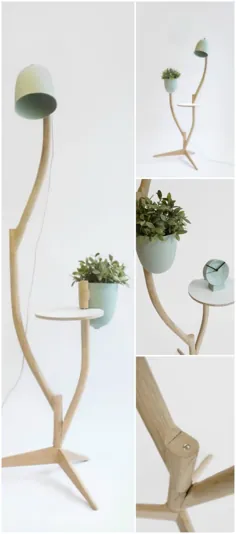 شاخه های چند منظوره: میز ، گلدان گل و چراغ طبقه در یک - چراغ های iD