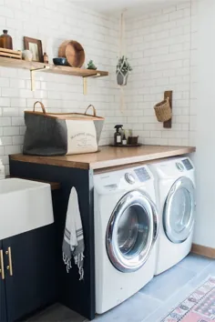 بالا / پایین: لباسشویی تمیز و ساده |  سبک در خانه