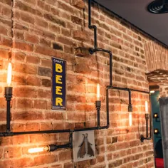 تابلوی فلزی "Craft Beer" Bey-Berk ، LED روشن ، قابل نصب در دیوار ، چند