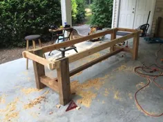 میز 10 پا مزرعه با چوب انبار اصلاح شده