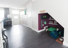DIY زیر پله گوشه سگ با تخت و سازمان دهنده سگ دست ساز |  مامان DIY