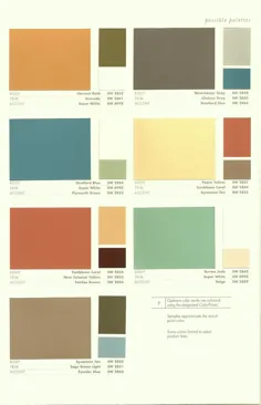 پالت های حفظ رنگ شروین ویلیامز (رنگهای یکپارچهسازی با سیستمعامل 1950)