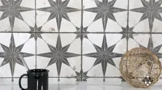 Merola Tile Kings Star Nero 17-5 / 8 in. x17-5 / 8 in. کف سرامیک و کاشی دیواری (11.02 متر مربع فوت / مورد) -FPESTRN - انبار خانه