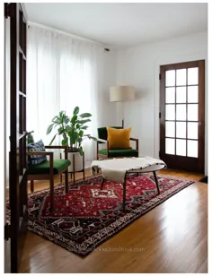 اتاق نشیمن فرش ایرانی