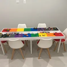میز بزرگ ، بزرگ و بزرگ ، Lego Le ، جدول فعالیت ، جدول STEM ، میز قطار ، طراحی ثبت اختراع در انتظار ، جدول Lego® با ذخیره سازی