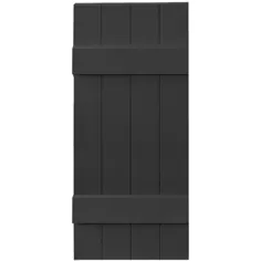 کرکره های بیرونی وینیل Vantage Black Raised panel (رایج: 35 اینچی 14 اینچ ؛ واقعی:) |  V6831435002