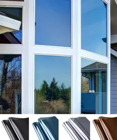 فیلم حریم خصوصی پنجره آینه مسدود کننده آینه نور ، برچسب های پنجره وینیل ضد UV برای خانه و دفتر