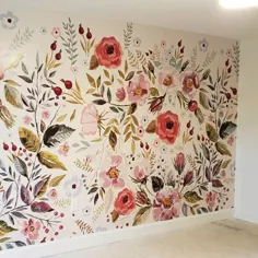 گل توت های متحرک متحرک Southsea 8.33 "L x 100" W رول کاغذ دیواری پوست و استیک