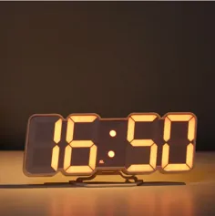 ساعت زنگ دار دیجیتال ساعت دیواری LED با 115 رنگ کنترل از راه دور ساعت دیجیتال ساعت مچی رومیزی میز جادویی
