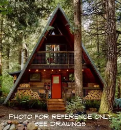 طرح های مفهومی طراحی Catskills Vintage Cabin / Tiny House / A-Frame House