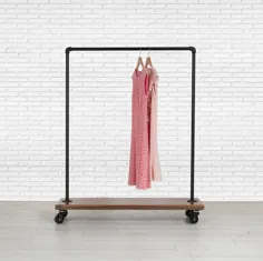 قفسه لباس نورد لوله های صنعتی با قفسه چوب سرو در |  اتسی