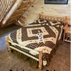 کیت تختخواب روستیک!  تختخواب سفارشی استاندارد ما از سال 1996 مبلمان چوبی ساخته ایم. Twist of Nature.  کابین ، روستایی روستایی  طراحی زیبا
