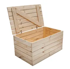 صندوقچه های چوبی جدید طبیعی جعبه های بزرگ میوه ای 85x55x46cm |  اتسی